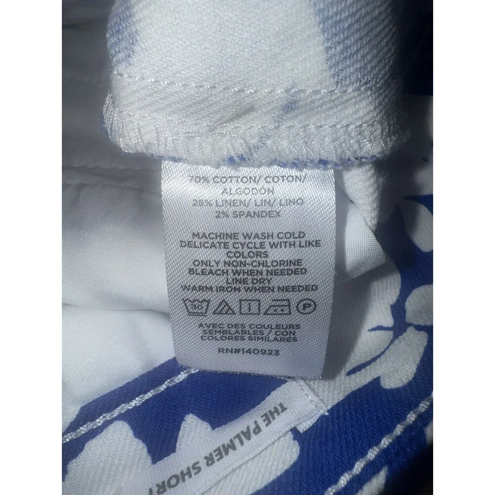 LOFT Ann Taylor The Palmer Short Royal Blue & White Floral Cotton Shorts Size 6